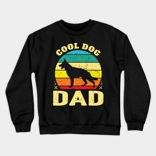 Retro Cool German Shepherd Dog Dad Crewneck Sweatshirt